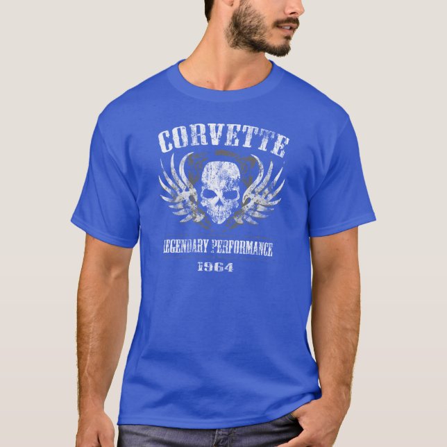 Camiseta Funcionamiento legendario 1964 del Corvette (Anverso)