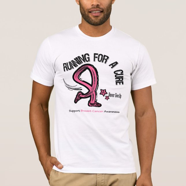 Camiseta Funcionamiento para un cáncer de pecho de la (Anverso)