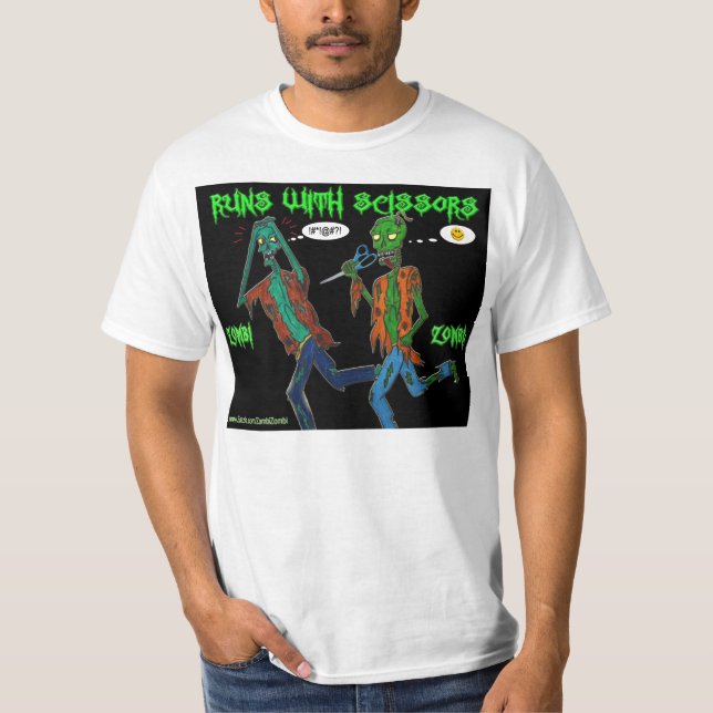 Camiseta funcionamientos con las tijeras (Anverso)