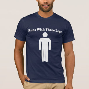 Camiseta Funcionamientos con tres piernas blancas