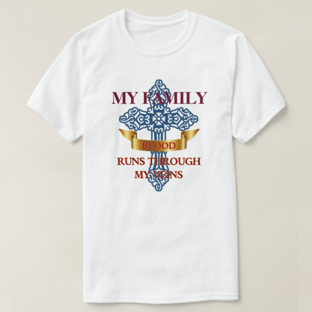 Camiseta Funcionamientos de la sangre de la familia a (Diseño del anverso)