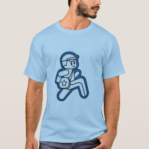Camiseta Funcionamientos del muchacho en azul