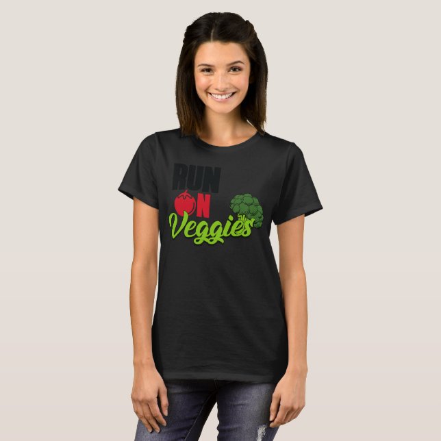 Camiseta Funcionamientos en herbívoro vegetariano del (Anverso completo)