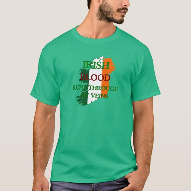 Camiseta Funcionamientos irlandeses de la sangre a través (Anverso)