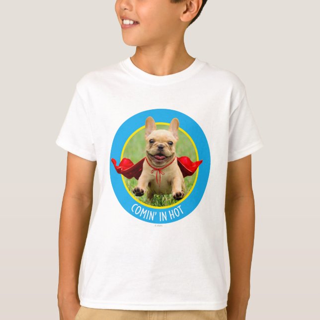 Camiseta Funcionamientos lindos del super héroe del bulldog (Anverso)