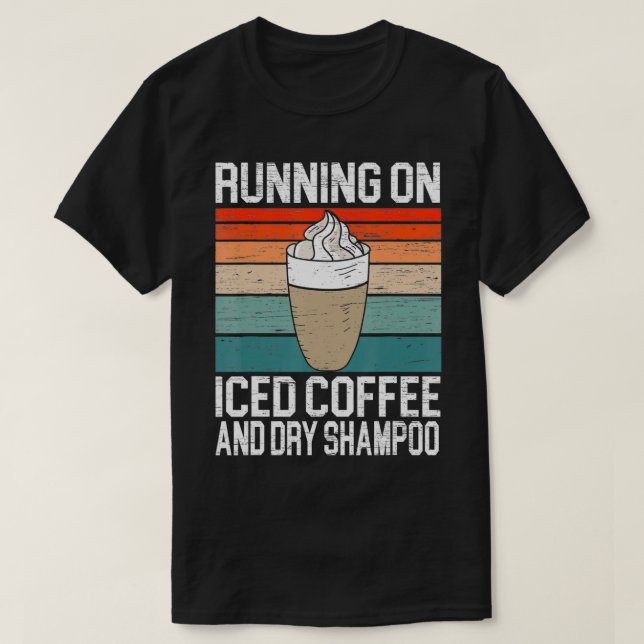 Camiseta Funcionando En El Aviso De Cafetería De Café Y Sha (Diseño del anverso)