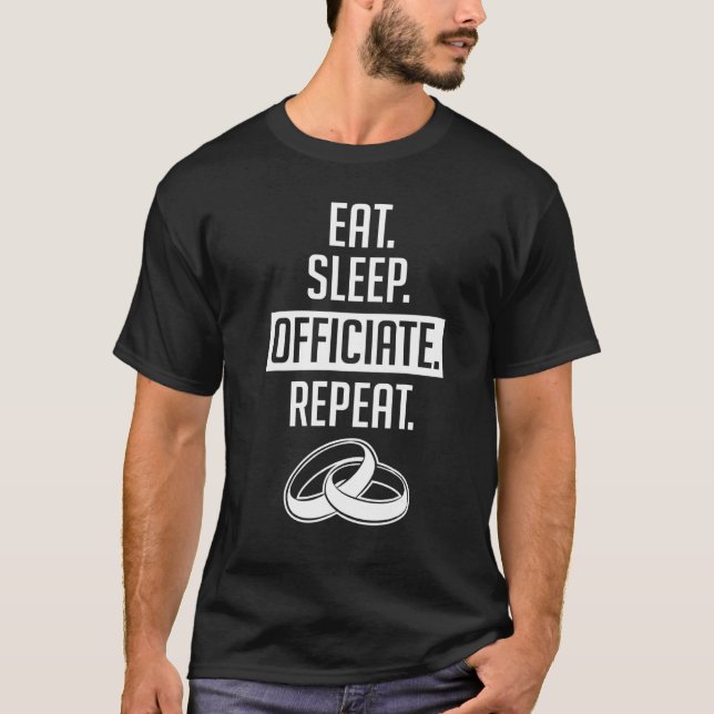 Camiseta Funcionario boda come repetidamente a Min ordenado (Anverso)