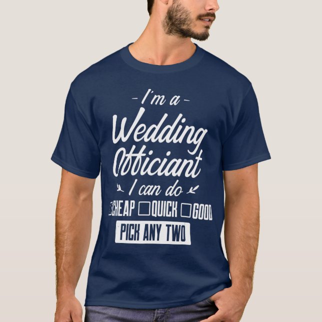 Camiseta Funcionario boda Cualquier dos regalos ordenados p (Anverso)