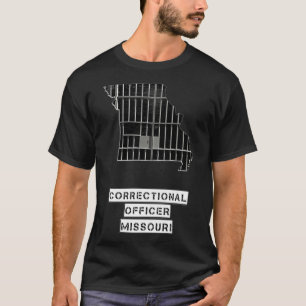 Camiseta Funcionario correccional de Missouri Línea Gris d
