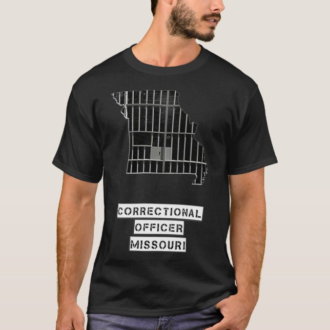 Camiseta Funcionario correccional de Missouri Línea Gris de (Anverso)