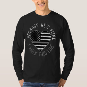 Camiseta Funcionario correccional Girlfriend Wife Heart Ame