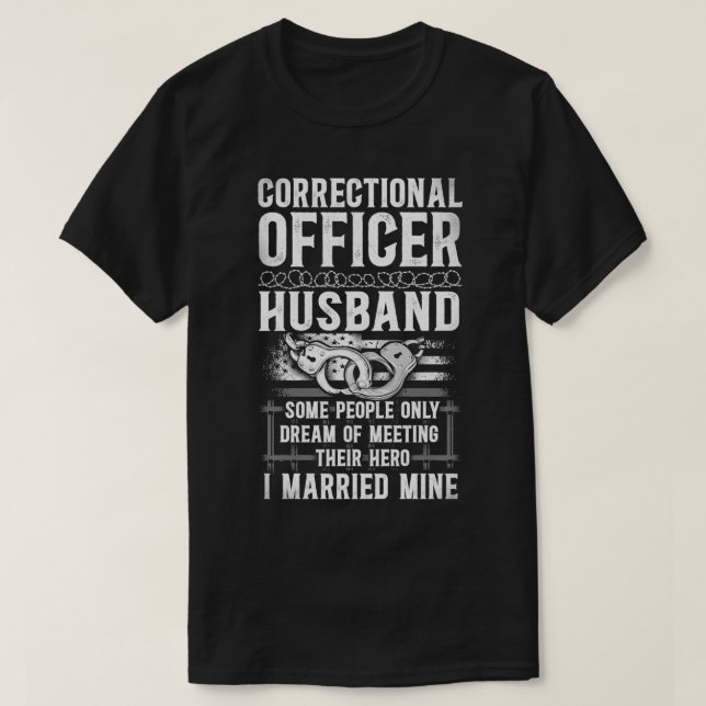 Camiseta Funcionario correccional Matrimonio de marido (Diseño del anverso)