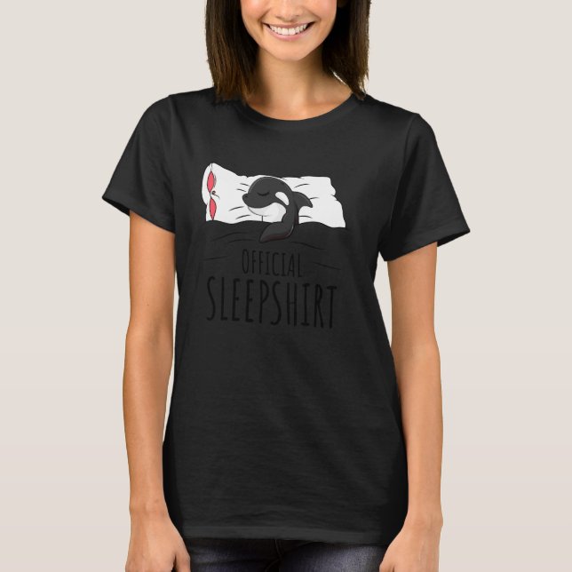 Camiseta Funcionario de ballena asesino de orca duerme larg (Anverso)
