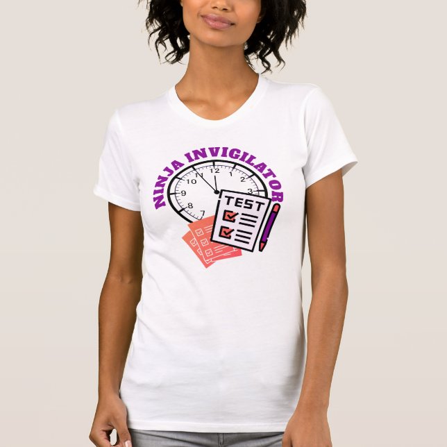 Camiseta Funcionario de examen NINJA INVIGILATOR Profesor (Anverso)