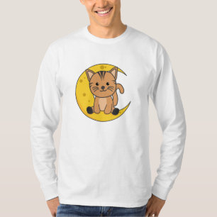 Camiseta Funcionario de gatos de animales de la Luna Sleep