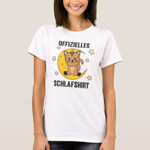 Camiseta Funcionario de gatos de animales de la Luna Sleep 