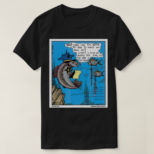 Camiseta Funcionario de policía de pescado Divertido regalo (Diseño del anverso)