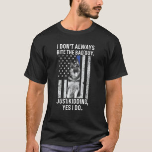 Camiseta Funcionario de policía K9 Pastor alemán Camisas Gr
