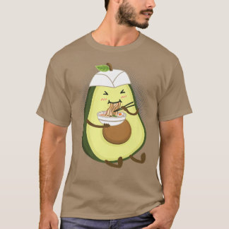 Camiseta Funcionario de Ramen Aguacate Anime Kawaii, japoné