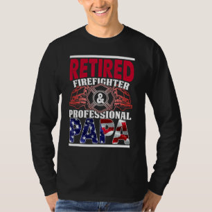 Camiseta Funcionario jubilado profesional de bomberos, papá