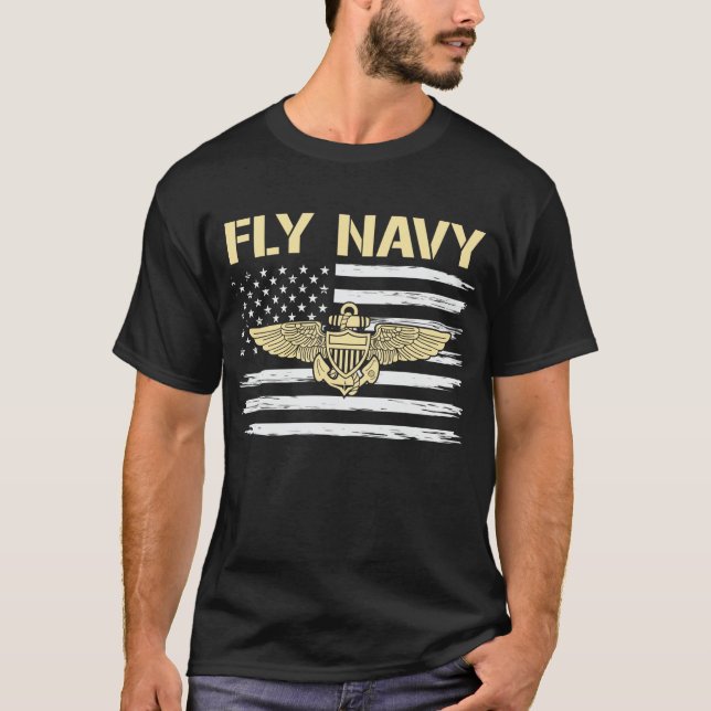 Camiseta Funcionario naval clásico de la marina de vuelo (Anverso)