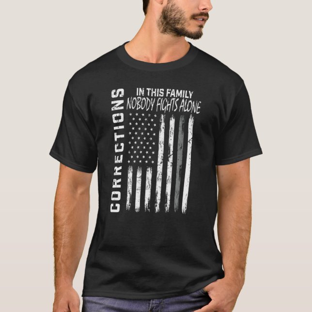 Camiseta Funcionario penitenciario de línea fina gris F (Anverso)