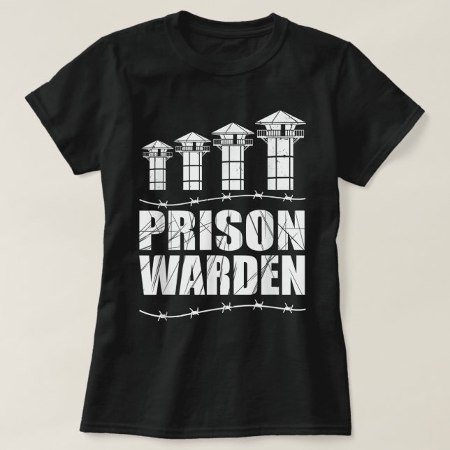 Camiseta Funcionario penitenciario - Guardián de prisiones  (Diseño del anverso)