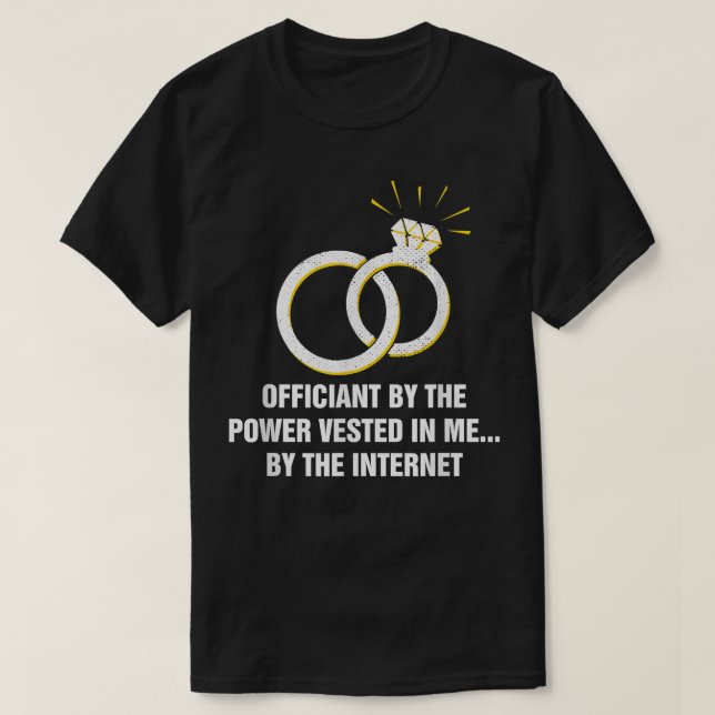 Camiseta Funcionario Por Poder Concedido A Mi Boda Sacerdot (Diseño del anverso)