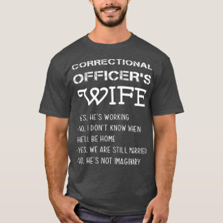 Camiseta Funcionarios correccionales divertidos Esposa Resp