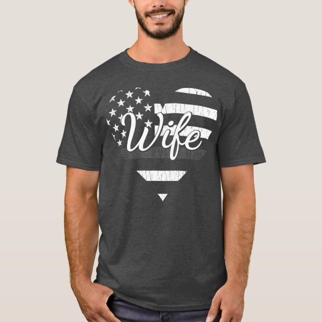 Camiseta Funcionarios correccionales Esposa Corazón El Gris (Anverso)