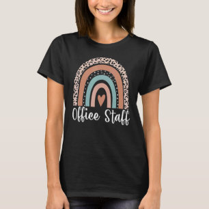 Camiseta Funcionarios de oficina Rainbow Leopard Ayudantes
