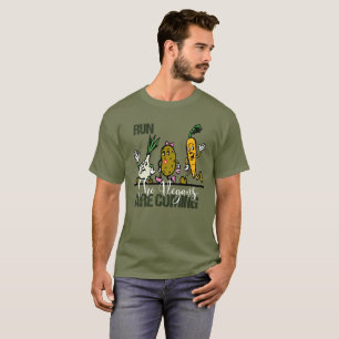 Camiseta Funcione con a los veganos son verduras que vienen