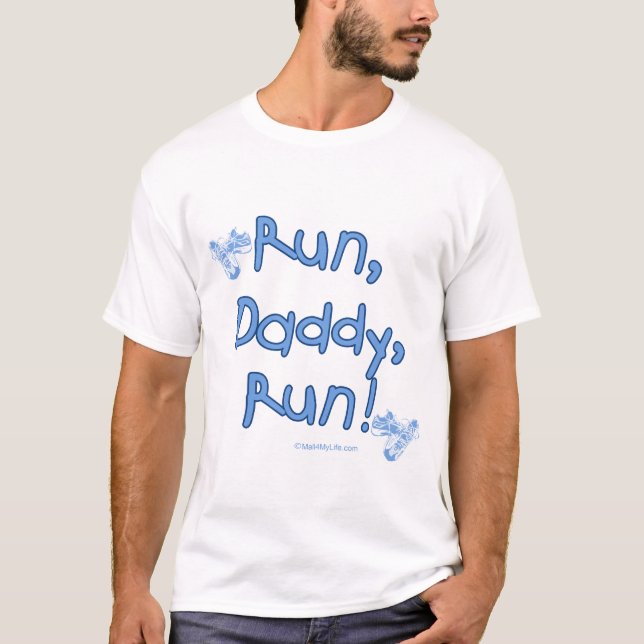 Camiseta Funcione con al papá funcionado con - azul (Anverso)