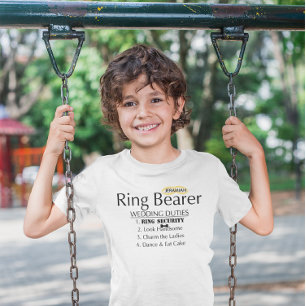 Camiseta Funciones de Boda de portador de anillo