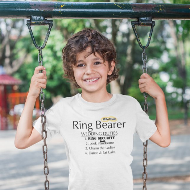 Camiseta Funciones de Boda de portador de anillo (Subido por el creador)