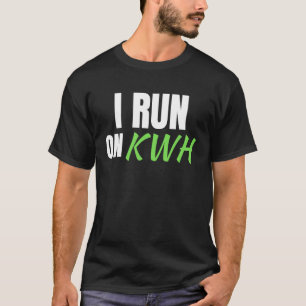 Camiseta Funciono con KWH, coche eléctrico E Car con energí