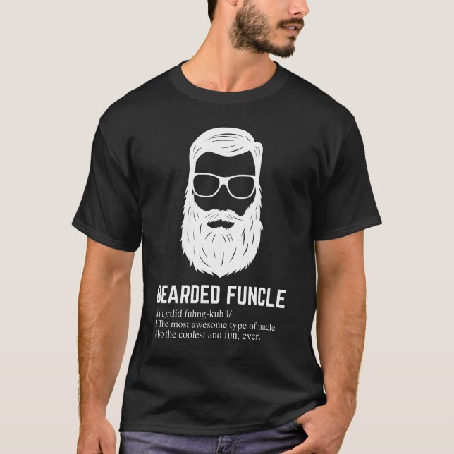 Camiseta Funcle con barba Funcle Funny Uncle Definition (Anverso)