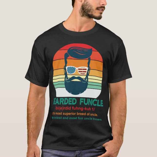 Camiseta Funcle de barba/definición de tío (Anverso)