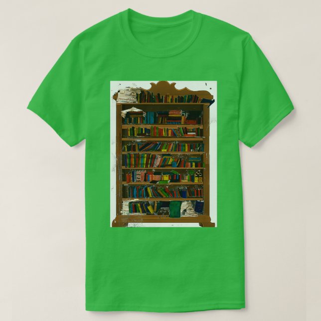 Camiseta funda de libros superpoblado Classic TShirt (Diseño del anverso)