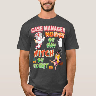 Camiseta Funda Gerente Enfermera Por Día Bruja Nocturno Hal