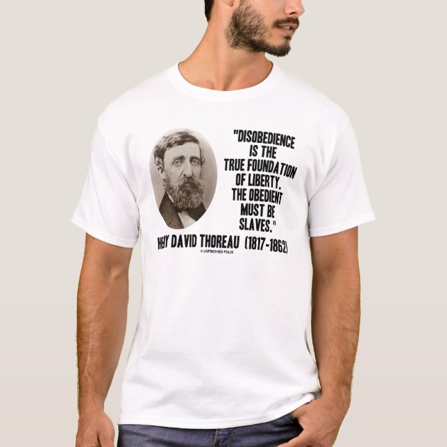 Camiseta Fundación verdadera de la desobediencia de Thoreau (Anverso)