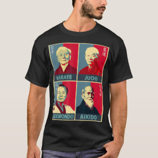 Camiseta Fundadores de Karate, Judo, Aikido y Taekwondo
