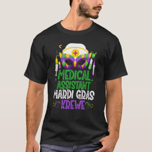 Camiseta Fundadosa asistente médica Krewe Mask Mardi Gras C