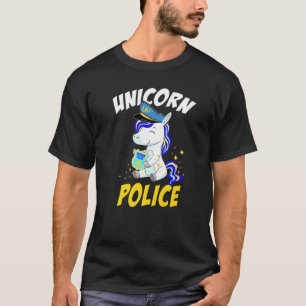 Camiseta Fundadosa policía de unicornio patrulla a Chicas