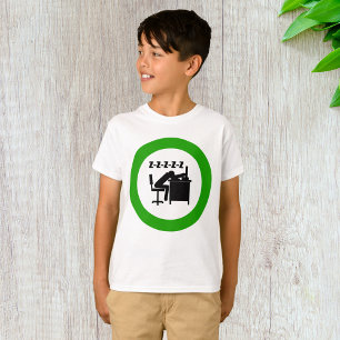 Camiseta Fundadosa trabajadora de oficina durmiendo en el e