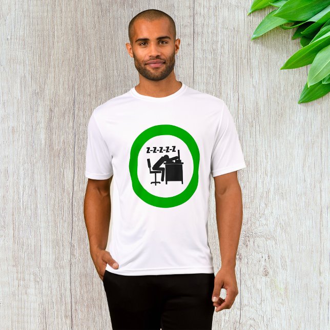 Camiseta Fundadosa trabajadora de oficina durmiendo en el e (Subido por el creador)