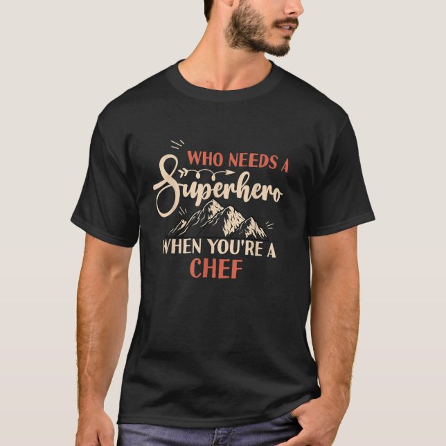 Camiseta Fundadosamente Chef Superhéroe Vintage Tee Para Ho (Anverso)