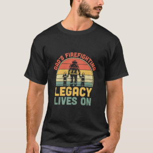 Camiseta Fundadoso bombero bombero papá retro fuego vintage