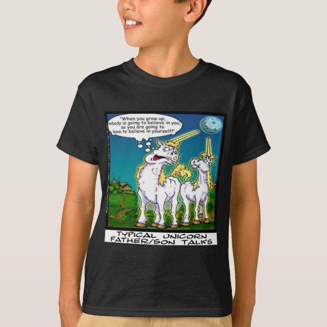 Camiseta Fundadoso enlace unicornio entre padre e hijo (Anverso)