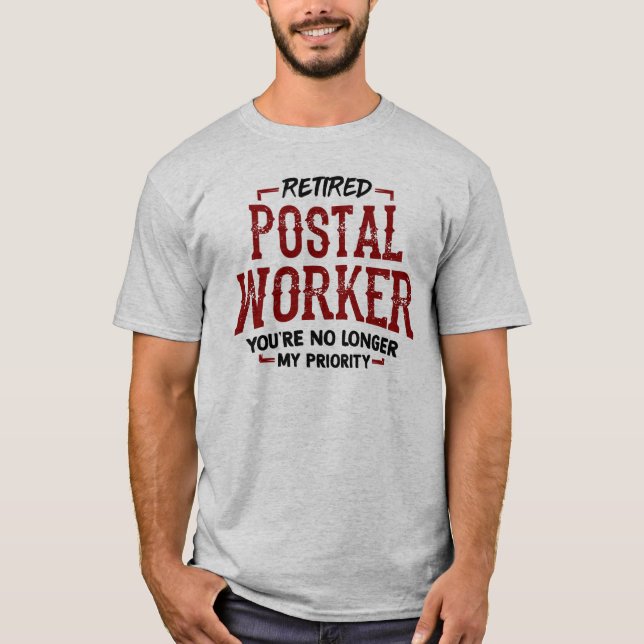 Camiseta Fundidad de retiro de Mailman, trabajador postal r (Anverso)